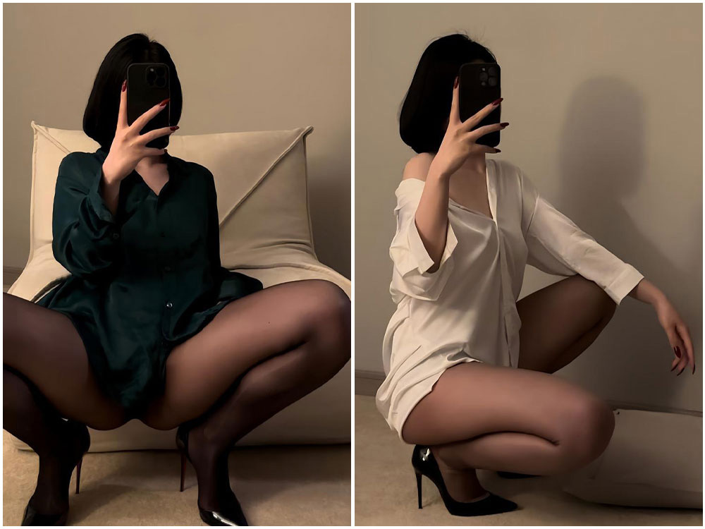 抖音网红保守的妻子高定反差穿搭写真壁纸